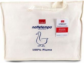 None Gabel Nottetempo Piumino Caldissimo 235 gr/mq, Imbottitura 30% Piumino, 70% Piumetta, Fodera in Cotone 100%, Bianco, Matrimoniale, 205 x 250 x 2 cm