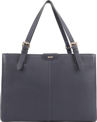 Paul Costelloe Womens Argo Leather Shoulder Bag - Blue - One Size