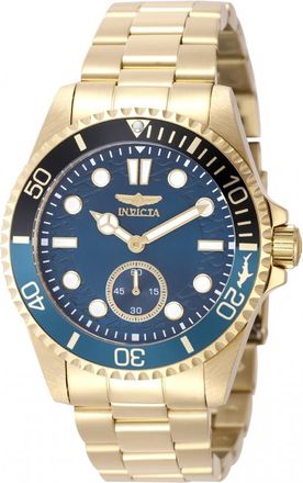 Invicta Pro Diver Quartz Blue Dial Batman Bezel Mens Watch 49435