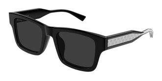 Gucci GG2072SA Asian Fit 001 Mens Sunglasses Black Size 52