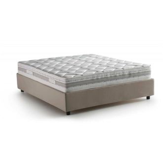 Talamo Italia Talamo Italia - Letto matrimoniale Alessander, Letto contenitore con rivestimento in tessuto, 100% Made in Italy, Apertura frontale, con materasso Cm