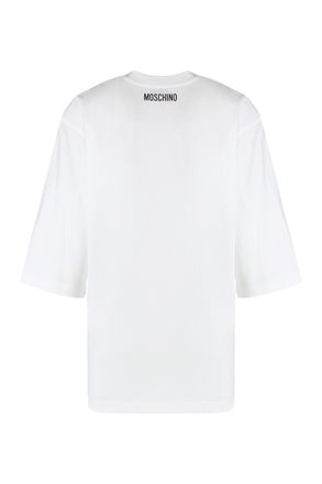 Moschino Womens Crew-Neck Cotton T-Shirt White T-Shirts & Jerseys