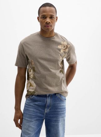 Le 31 Mens Botanical T-shirt Comfort fit Circular manufacturing