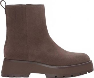 Vince Camuto Womens Leather Neframes Bootie In Dark Taupe