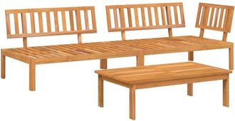 vidaXL 3 Piece Garden Pallet Sofa Set Solid Wood Acacia Vidaxl