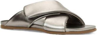 Aquatalia Cabra Slide Sandal in Gunmetal Nappa at Nordstrom, Size 11