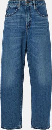 Frame Denim Mid-rise barrel-leg jeans