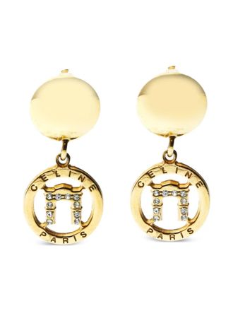 Celine 1980-1990 Triumphal Arch clip-on earrings - Gold