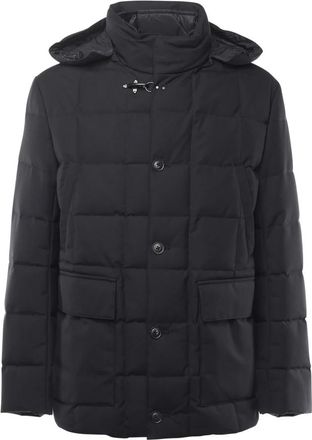Fay Canvas Jas met Capuchon - Heren - Winterjassen - Blauw - 2XL - Jassen
