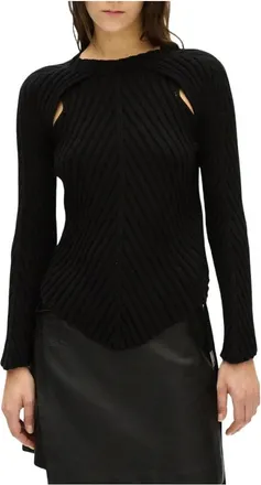 Ann Demeulemeester Mujer, Jerseys, Negro, Talla: S