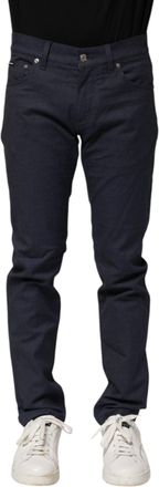 Dolce & Gabbana Mens Dark Blue Cotton Skinny Denim Jeans Elastane Clothing