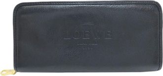 Loewe Black Leather Long Wallet (Bi-Fold) (Pre-Owned)