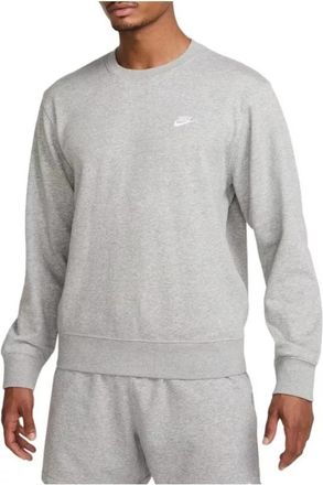 Nike Club French Terry Crew - Heren - Sportshirts - Grijs - L - Katoen - Fitness