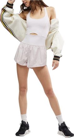 Free People FP Movement Righteous Runsie Romper in Rose Water at Nordstrom, Size Small