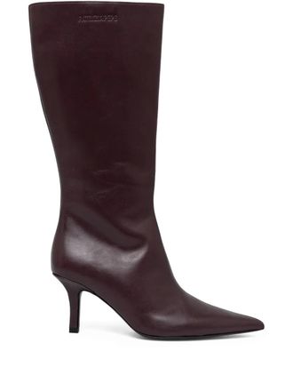 Patrizia Pepe 75mm pointed-toe boots - Red