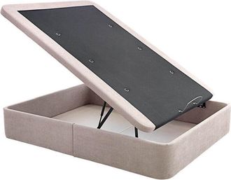 Colchones Aznar Canape Abatible Tela Con Tapa Marco 3d Altura 36 Cm 90x190 Cm - Piedra - No