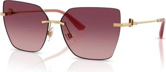 Dolce & Gabbana Cat-eye Zonnebril - Dames - Zonnebrillen - Geel - 62 MM - Accessoires