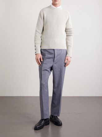 Thom Browne Slim-Fit Striped Cotton Sweater