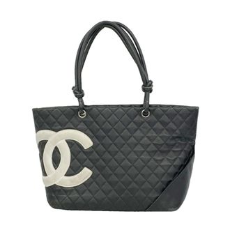 Chanel Black Leather Tote Bag (Pre-Owned)