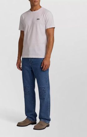 Loewe cotton logo embroidered short sleeve t-shirt