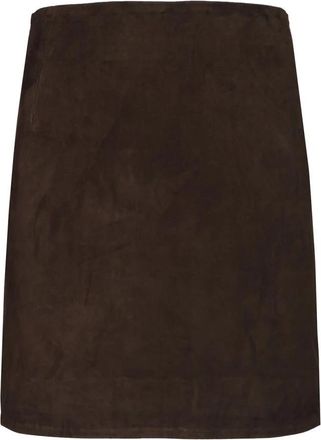 Rotate Suede Mini Rok - Dames - Leren & Su&egrave;de rokken - Bruin - XS - Leer - Rokken
