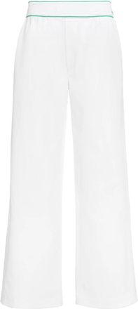 Bottega Veneta Wijde broek- Salon 03 Collectie - Dames - Wijde Broeken - Wit - XS - Katoen - Broeken