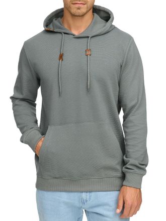 Indicode Kapuzensweatshirt INDICODE INSalupe Hoodie, Herren, Gr. XL, grau (castor gray), Sweatware, Obermaterial: 100% Baumwolle, unifarben, regular fit h&uuml;ftla