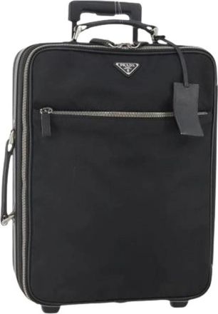 Prada Pre-owned Trunk Weekendtas - Dames - Vintage Weekendtas - Zwart - ONE Size - Nylon - Vintage