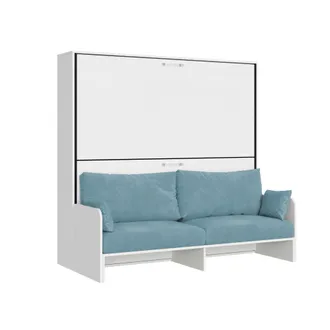 Itamoby Itamoby - Letto Doppio A Scomparsa Kando Con Divano Bianco Frassino, Azzurro