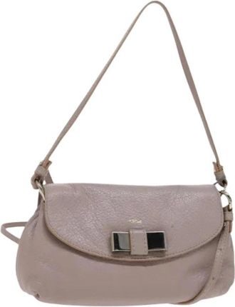 Chlo&eacute; Pre-owned Schoudertas - Dames - Vintage Schoudertas - Beige - ONE Size - Leer - Vintage