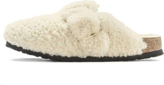 Birkenstock (WMNS) Birkenstock Boston Big Buckle Shearling Narrow Fit Eggshell 1025664