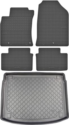 OEM Kia Xceed Suv A Partir De Septiembre De 2019 Set - Alfombrillas De Goma Para Coche + Alfombrilla Para Maletero