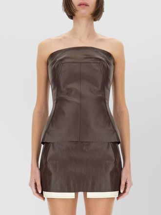 Rick Owens layered strapless mini top