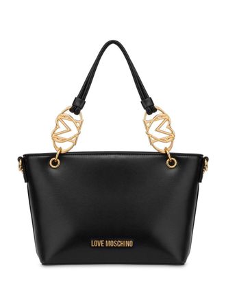 Love Moschino Shopper met logo - Zwart