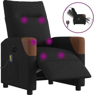 vidaXL Vidaxl - Sill&oacute;n Reclinable De Masaje El&eacute;ctrico Tela Negro