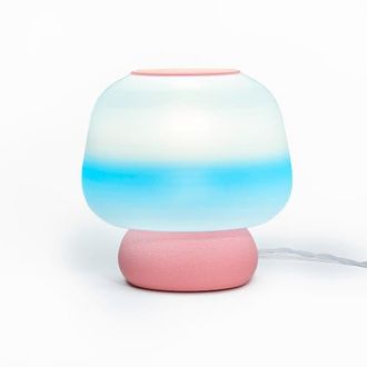 Jonathan Y Designs Portobello 10 Modern Classic Plant-Based Filament Dimmable LED 3D Printed Mushroom Table Lamp in Blue/white/light Pink at Nordstrom