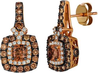 Le Vian Euphoria Chocolate 14K Rose Gold 1.52 Ct. Tw. Diamond Drop Earrings