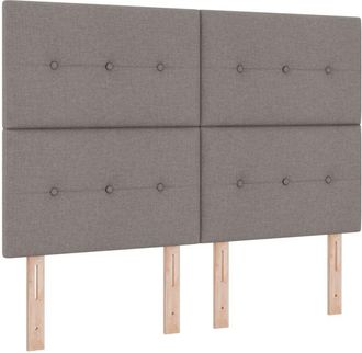 vidaXL Headboard Height Adjustable with Headboard Taupe 140 cm Fabric vidaXL