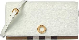Burberry Check Canvas & Leather Crossbody