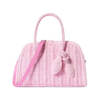 Jacquemus Le Petit Turismo Raphia - Dames - Tassen - Roze - Maat: ONE Size Leer