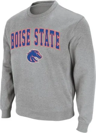 Colosseum Mens Colosseum Heather Gray Boise State Broncos Arch & Logo Crew Neck Sweatshirt at Nordstrom, Size Xx-Large