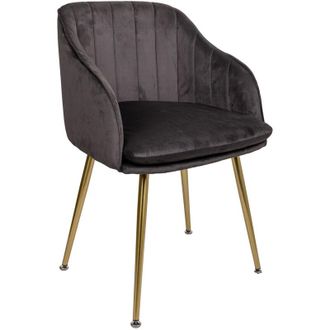 Wanderlust Deco Silla De Madera Tapizada Gris 55x56x48/78