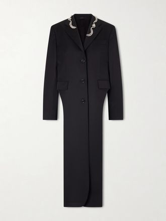 Simone Rocha Cappotto Cut-out Con Decorazione - Nero