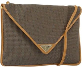 Saint Laurent Pre-owned Cross Body Bags, female, Brown, Size: ONE SIZE Pre-owned Plastic Shoulder Bag