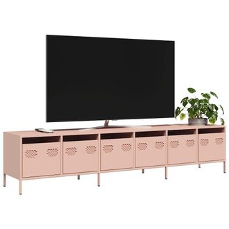 Berkfield Home TV Cabinet Pink 202x39x43.5 cm Cold-rolled Steel