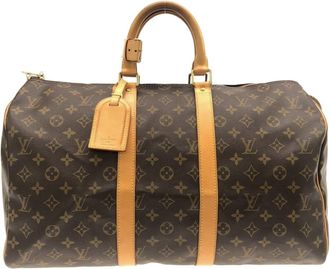Louis Vuitton Marron Coated Canvas Boston Bag (Pre-Owned)