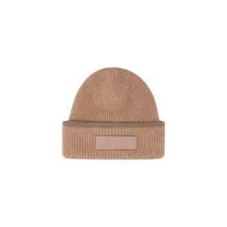 Jacquemus Accessoires, Dames, Beige, ONE Size, Wol, Le Bonnet Gros Grain