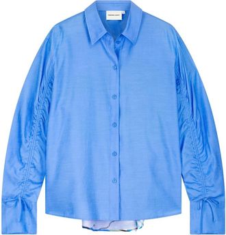 Fab By Fabienne Chapot Navina Blouse - Dames - Overhemden - Blauw - S - Leer - Overhemden