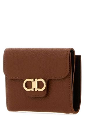 Ferragamo Womens Caramel Leather Wallet Newcognact.morobrown399 Portafogli