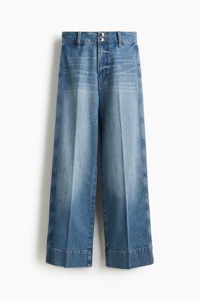 H&M Wide High Jeans in Denim Blue at Nordstrom, Size 14